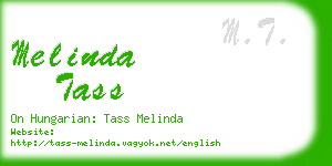 melinda tass business card